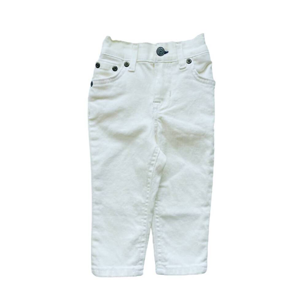 NEW RALPH LAUREN kid's jemma skinny bottom jeans in white